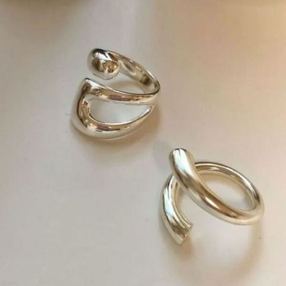 The Whitney Silver 925 adjustable modern statement ring - Picture 10 of 13